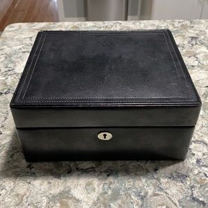 Pottery barn Black Mckenna Personalized Jewelry Box and travel case